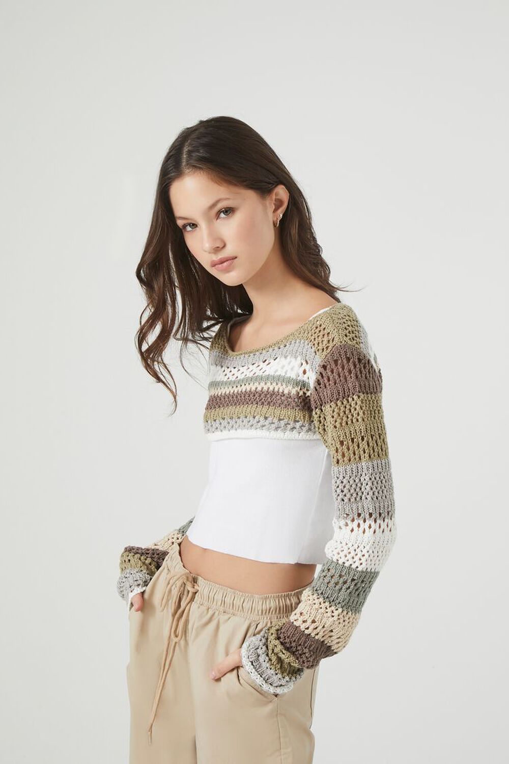 Striped Shrug Sweater